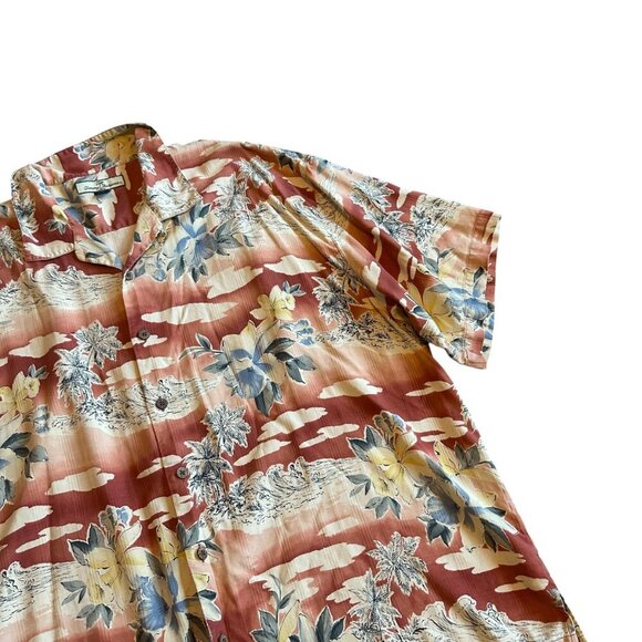 Tommy Bahama 100% Silk Tropical Print Button-Down Shirt Short Sleeve Size 2XL - Picture 5 of 12